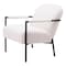 Homeroots 26" Ivory And Black Faux Shearling And Upholstered Arm Chair 556498 - alternate 7