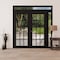 Vdomdoors Front Exterior Prehung Metal-Plastic Double Doors Clear Glass / MANUX 8151 Matte Black / Office Com MANUX8151DEXD-BLK-W72+14xH80+16-LH-I - alternate 2