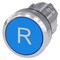 Siemens Pushbutton, 22 mm, round, metal, shiny, blue, inscription: R 3SU1050-0AB50-0AR0-ZY19 - alternate 1