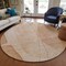 Homeroots 8' Terra Cotta Orange And Copper Round Abstract Washable Indoor Outdoor Area Rug 582046 - alternate 6