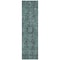 Homeroots 8' Runner Turquoise Oriental Washable Non Skid Indoor Outdoor Runner Rug 563845 - alternate 1