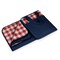 Picnic Time Family Of Brands Vista Outdoor Picnic Blanket & Tote, Red & White Gingham Pattern with Navy Blue Exterior 821-00-300-000-0 - alternate 1
