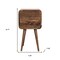 Homeroots 22" Brown Solid Wood Square Two Drawer Nightstand 651559 - alternate 11