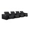 Homeroots 175" Black Top Grain Leather Reclining USB Sofa And Storage 643708 - alternate 5