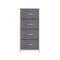 Flash Furniture Harris 4 Drawer Vertical Storage Dresser with White Cast Iron Frame, White Wood Top and Gray Easy P WX-5L203L-W-WH-GR-GG - alternate 7