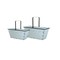 Homeroots Set of Two Robins Egg Blue And Black Metal Cube or Bins, 2PK 636143 - alternate 1