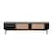 Homeroots Black Wood and Wicker Media Stand 400736 - alternate 5