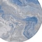 Homeroots 8' Blue And Ivory Round Abstract Washable Indoor Outdoor Area Rug 617622 - alternate 7