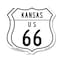 Signmission Kansas Route Marker Shield Sign Us 66, 18 inch X 18 inch, Plastic Sign, 2PK SHI-P-2PACK-18-384 - alternate 1