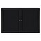 Ghent Ovation 2 Door Enclosed Fabric Bulletin Board, Black Frame, 3'H x 5'W, Black OVK4-F95 - alternate 1