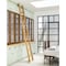 Quiet Glide 9.92 ft. Cherry Contemporary Wheel Brushed Satin Brass Rolling Ladder, 12 ft. Rail QG.240-10CH-12-H.06B - alternate 1