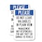 Signmission Please Do Not Leave Valuables in Plain View Management , 12'' X 18'', Heavy Gauge Aluminum, 2PK A-1218-2PACK-23280 - alternate 1