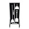 5S Supplies Housekeeping Shadow Board Broom Station V5, Black / White Shadows, Kit, No Text HSB-V5-BLACK/WHITE-KIT-NO TEXT - alternate 1