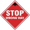 Signmission Stop Wrong Way Non-Slip Floor Graphic, 11in Vinyl Decal, 11" x 11", FD-2-X-11-99974 FD-2-X-11-99974 - alternate 1