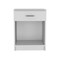 Homeroots 22" White Wood One Drawer Nightstand 479972 - alternate 1