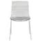 Leisuremod Astor Plastic Dining Chair with White Steel Base Water Ripple Design in Transparent Black ACW-20TBL - alternate 6