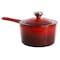 Megachef 2 Quart Enameled Cast Iron Sauce Pan in Gradient Red 750124514M - alternate 1