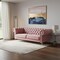 Homeroots 91" Rust Velvet Chesterfield Solid Wood Sofa 543958 - alternate 10