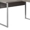 Homeroots 79" Taupe and Silver L Shape Computer Desk With Two Drawers 333443 - alternate 4