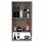 Homeroots 18" Light Gray Wood Floating Double Door Bathroom Vanity And Medicine Cabinet With Mirror 478207 - alternate 5