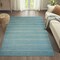 Jonathan Y Williamsburg Minimalist Stripe Turquoise/Cream 8 ft. x 10 ft. Area Rug MOH201B-8 - alternate 8