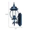 Homeroots Three Light Matte Black Glass Globe Wall Light 398384 - alternate 5