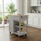 Homeroots Gray and Natural 35in Rolling Kitchen Island With Storage 402561 - alternate 8