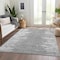 Homeroots 8' X 10' Silver Gray And Ivory Abstract Washable Indoor Outdoor Area Rug 582443 - alternate 6