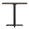 Flash Furniture Bennett 24 in x 30 in Solid Wood Indoor Tabletop in Dark Brown with 22 in x 22 in Dining Height GSF-REC2430-DKBRN-T2222-GG - alternate 8