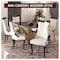 Leisuremod Novara Collection Modern Wooden Dining Chair in Off White Velvet, 2PK NC20CRF2 - alternate 8