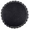Lavish Home Bathroom Rugs 2 Woven Cotton Bath Mat Set for Boho Decor Round Rugs for Shower, Tub, Toilet, Vanity HT-BATH4-BLK - alternate 1