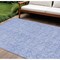 Homeroots 9' X 12' Denim Blue And Ivory Floral Washable Indoor Outdoor Area Rug 581862 - alternate 1