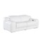 Homeroots 76in White and Silver Italian Leather Power Reclining Loveseat 633746 - alternate 8
