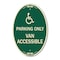 Signmission Parking Only Van Accessible With Graphic, 12 In X 18 In Architectural Oval, Heavy Gauge Aluminum A-OV-G-1218-23406 - alternate 1