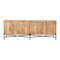 Homeroots 78in Brown Solid Wood Sideboard with Four Doors 380238 - alternate 4