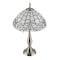 Lavish Home Tiffany Table Lamp with Stained Glass Shade, Silver, 14 inx23 in 72-TIFF-11 - alternate 1