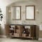 James Martin Vanities Kinnsden 72" Double Vanity, Weathered Oak w/ 3 CM Parisien Bleu Silestone Top D680-V72-WTO-3PBL - alternate 10