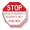 Signmission Stop Private Property Residents Onl, 4 inch X 4 inch, Vinyl Decal, 2PK OC-D-2PACK-4-307 - alternate 1