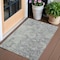 Homeroots 3' X 5' Plum Purple And Olive Green Oriental Washable Indoor Outdoor Area Rug 587452 - alternate 1
