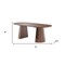 Homeroots 79" Walnut Wood Double Pedestal Base Oval Dining Table 720667 - alternate 4