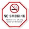Signmission No Smoking Within 75' Of Any Door o, 10 Inch X 10 Inch, Aluminum Metal Signs OC-A-10-89 - alternate 1