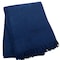 Homeroots 55" X 70" Navy Blue Cotton Blend Waffle Weave Throw Blanket with Fringe 632917 - alternate 6
