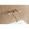 Kingston Brass Double-Handle Wall Mount Bathroom Faucet, Brushed Brass KS1217BPL - alternate 5