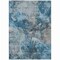Homeroots 9' X 12' Teal Blue And Navy Blue Abstract Washable Indoor Outdoor Area Rug 581777 - alternate 8
