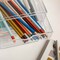 Martha Stewart Brody 2 Pack Plastic Stackable Office Desktop Organizer Boxes with 2 Drawers, 6 x 7.5 BE-PB4513-2-CLR-MS - alternate 9