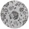 Homeroots 8' Gray Charcoal And Silver Round Floral Washable Indoor Outdoor Area Rug 589472 - alternate 6