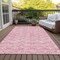 Homeroots 5' X 8' Pink And Ivory Geometric Washable Indoor Outdoor Area Rug 583379 - alternate 8
