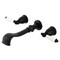 Kingston Brass Two-Handle Wall Mount Tub Faucet, Matte Black KS5020PL - alternate 1