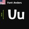 Aacc Self-Adhesive Vinyl Letter: U, Scale: 5 in. Color: White Font: Anders by AACC-Anders-UU-White-I5x1 - alternate 1