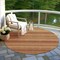 Homeroots 8' Orange And Copper Round Striped Washable Indoor Outdoor Area Rug 610608 - alternate 7